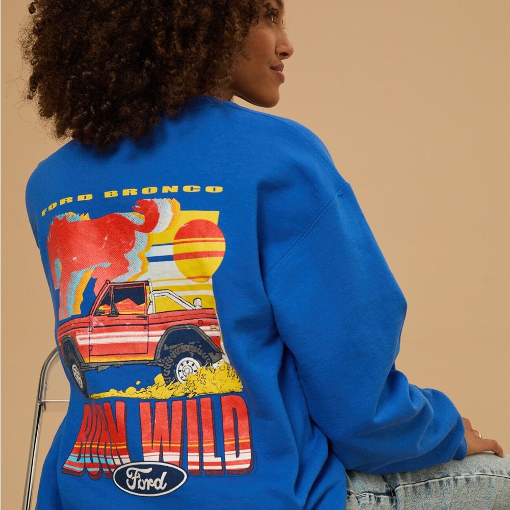 Ford Bronco Blue Graphic Sweatshirt
